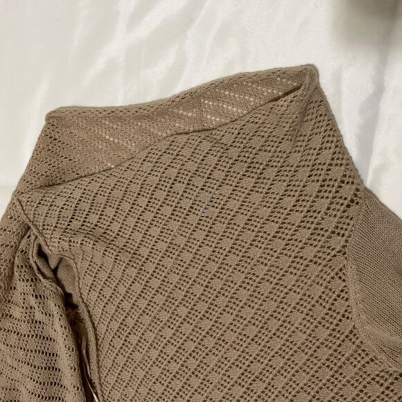 VTG Loose Weave Wrap Cardigan Shawl Sweater ANGORA Blend Beach Cover Up XS/S - Picture 9 of 14